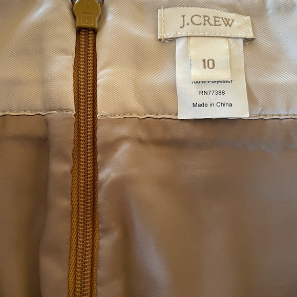 J CREW Pencil Skirt, Size 10, ochre, tone on tone plaid - Picture 3 of 5